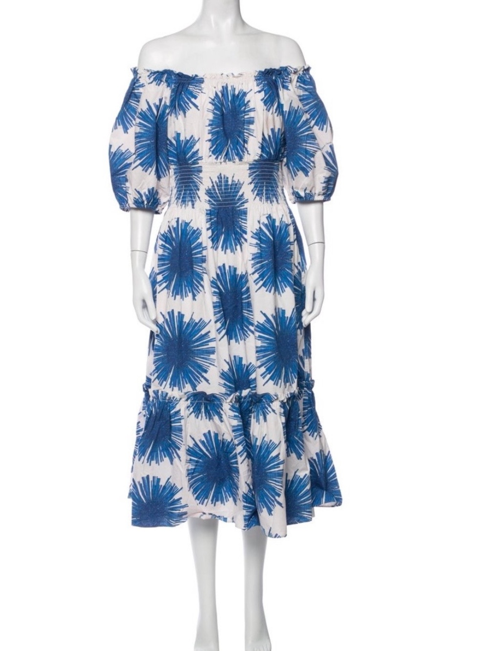 Cara Cara Blue & White Dress, Size L.